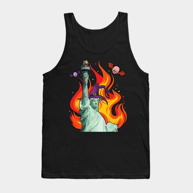 Evil Statue of Liberty Tank Top by oemsanex